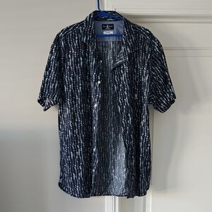 Robert Godley Psycho Bunny Dark Blue Dotted Shirt